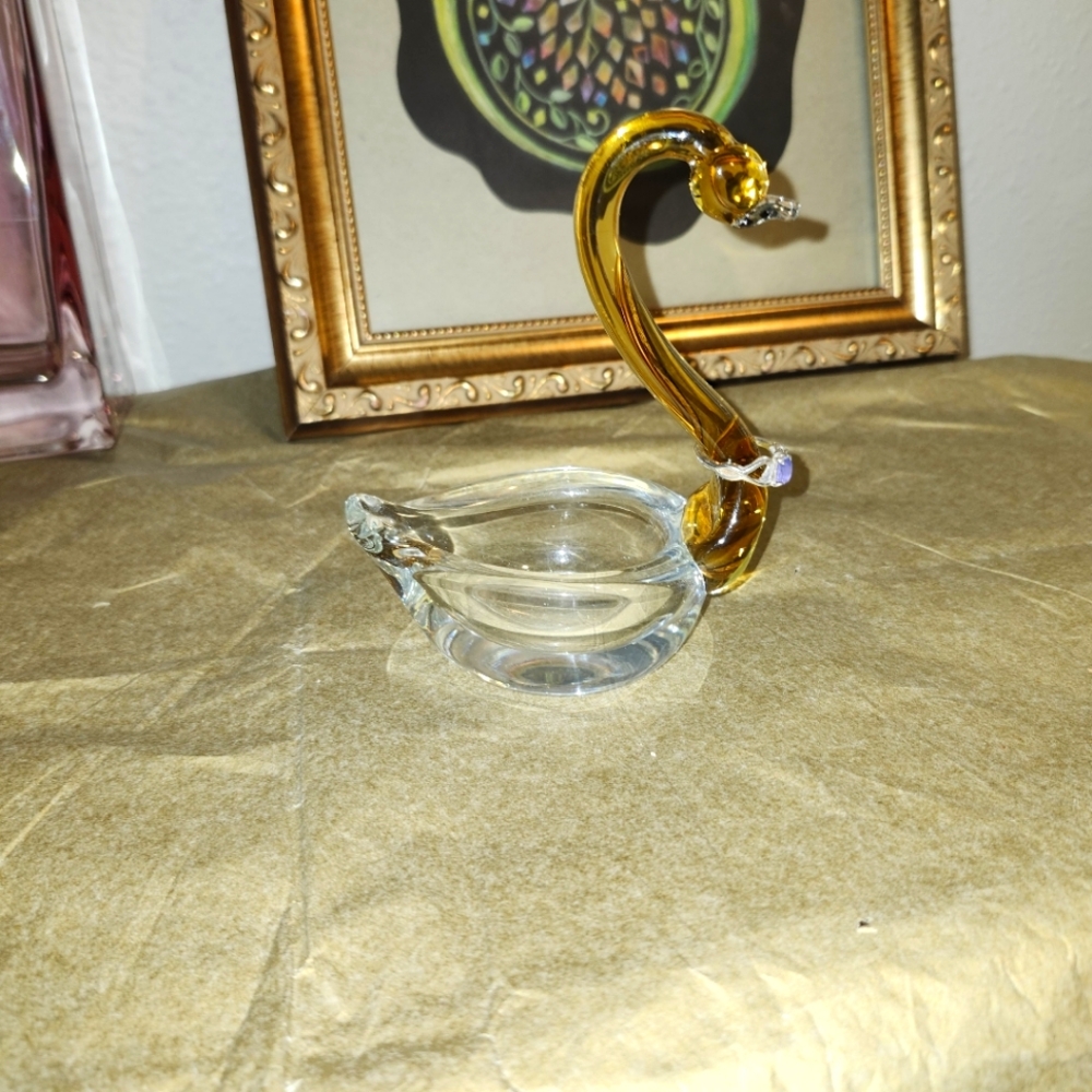 Vintage Swan Ashtray Trinket Dish